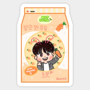 doyoung carrot milk Sticker